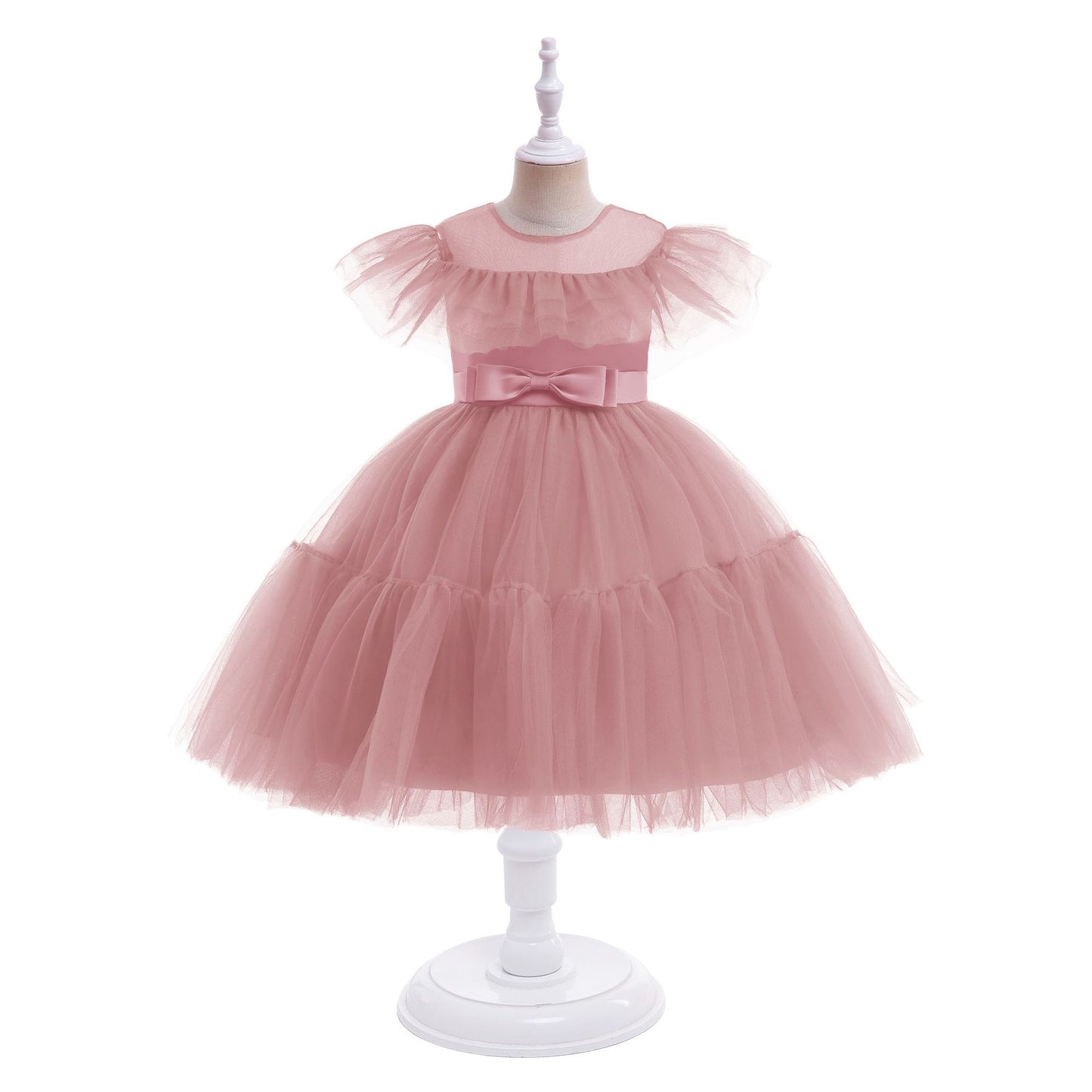 Vestido Infantil de tul Plisado