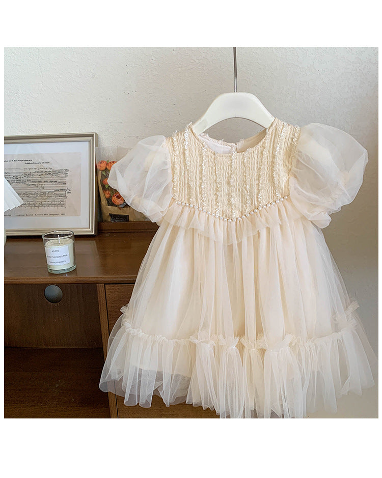 Vestido Infantil Tul Perla