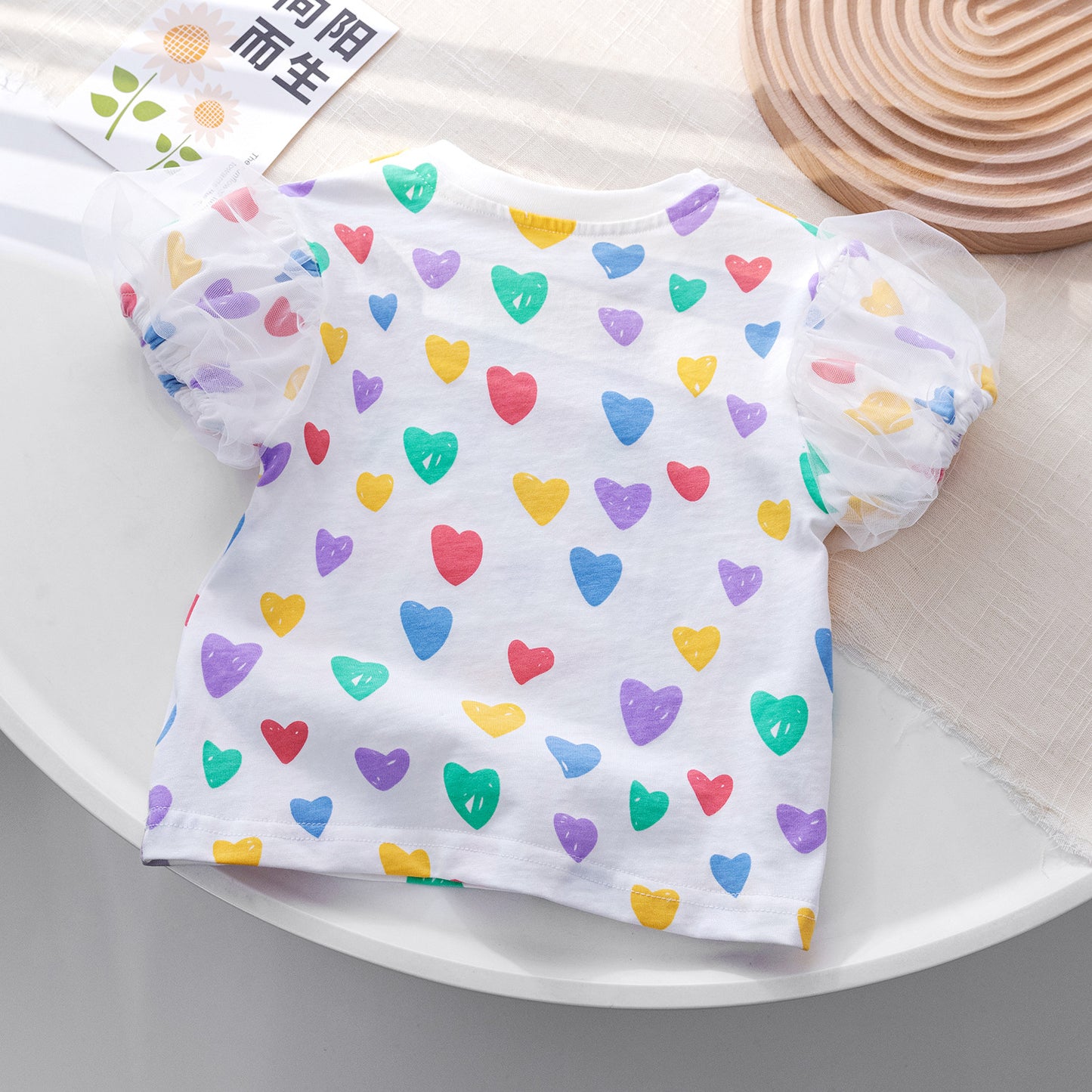 Conjunto Infantil Corazones de Colores