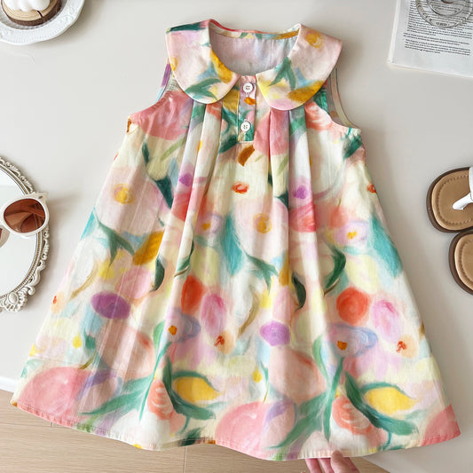 Vestido Infantil Floral de Verano