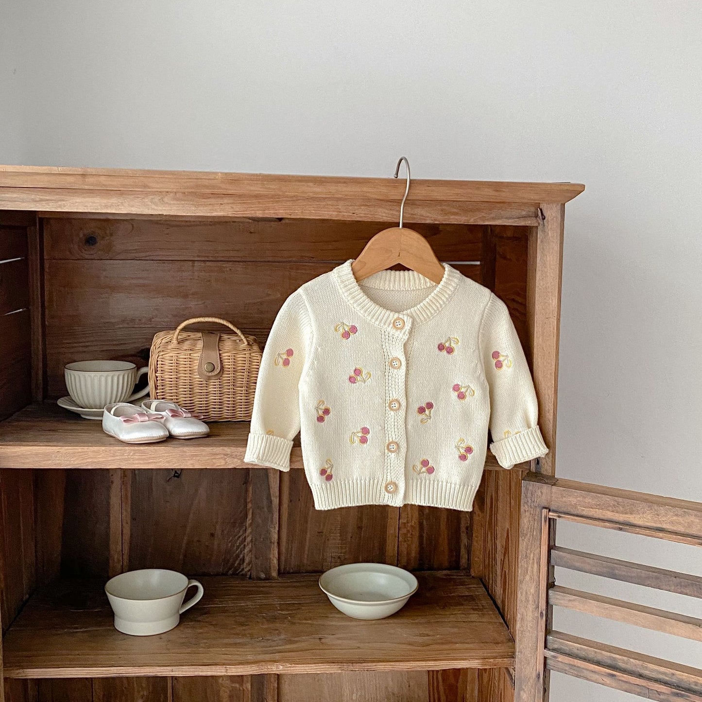 Cárdigan de Punto Cerezas Infantil