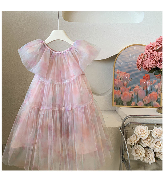 Vestido Infantil Volantes Tul