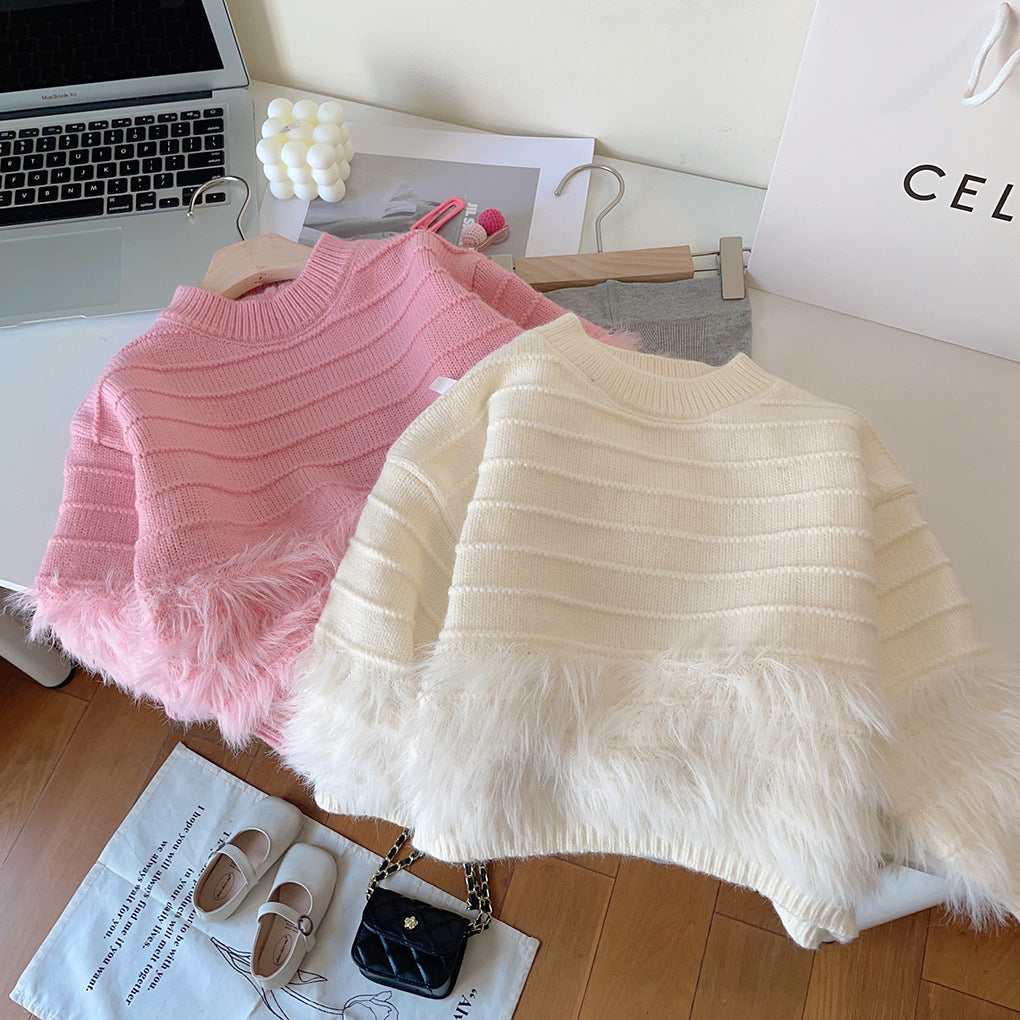 Blusa de Invierno para Niña con Pelo