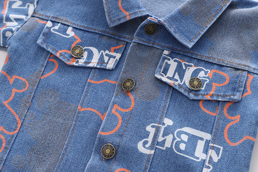 Conjunto de Jeans de 3 Piezas con Osito de Peluche para Niños