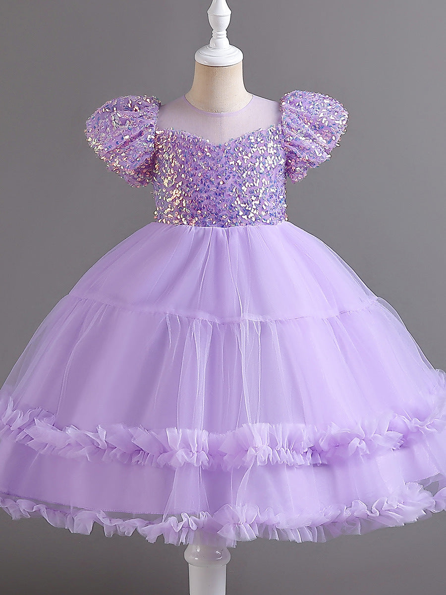 Vestido de fiesta infantil brillante