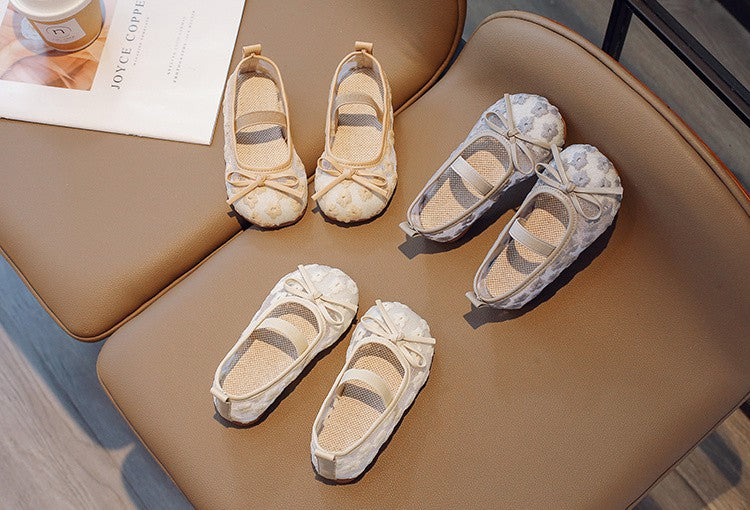 Zapatillas Infantiles Encaje Florecitas