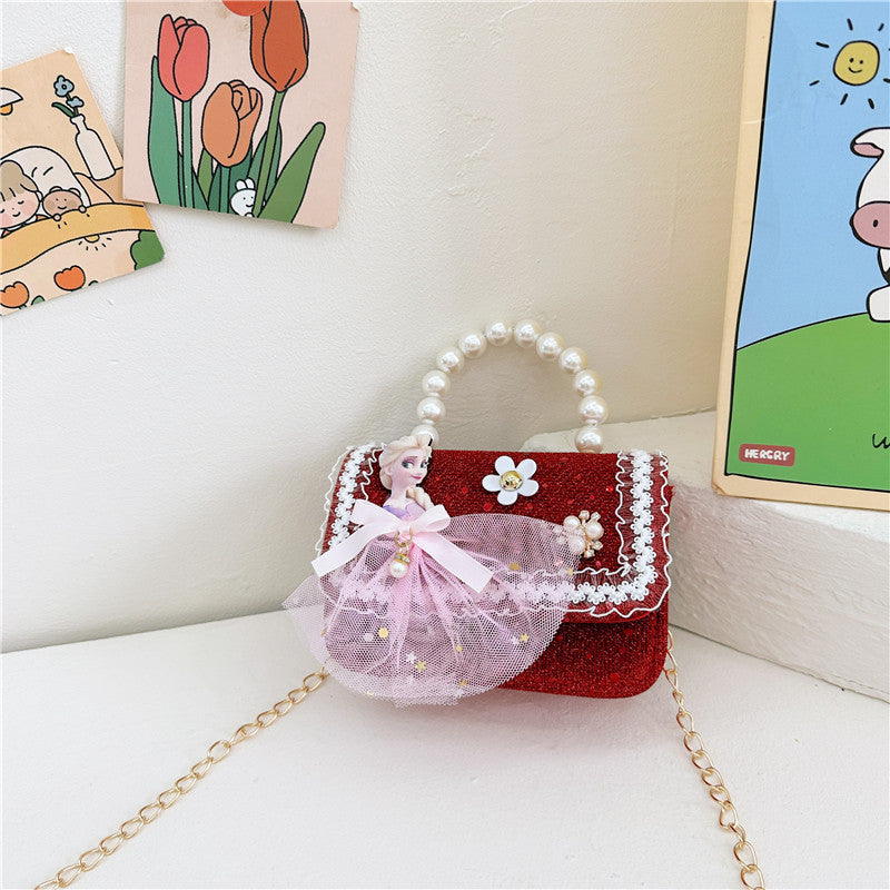 Monedero de Mujer con Perlas y Lazo