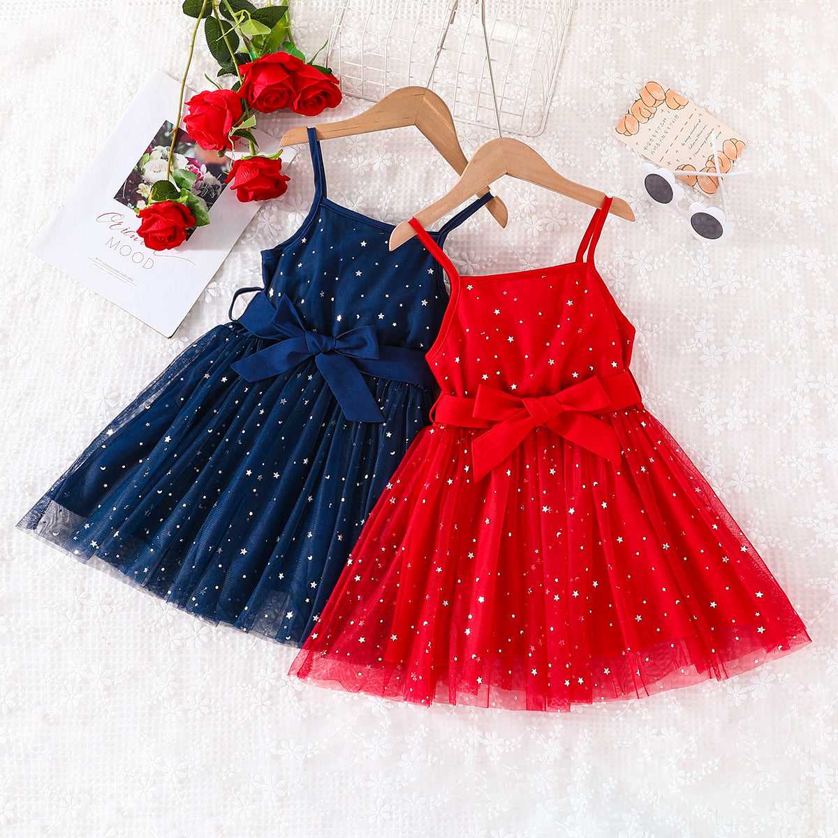 Vestido Infantil Tul Estrellas