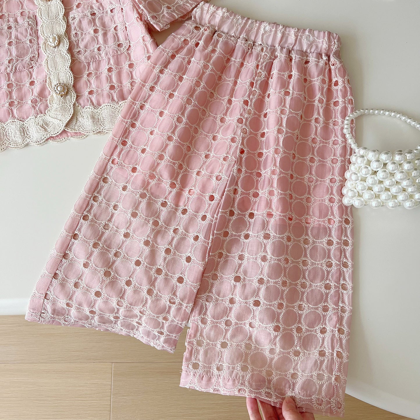 Conjunto Infantil de 3 Piezas Rosa para Niña