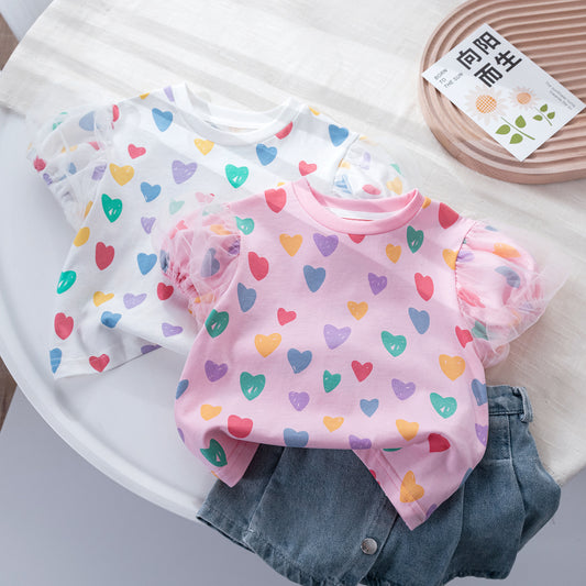Conjunto Infantil Corazones de Colores