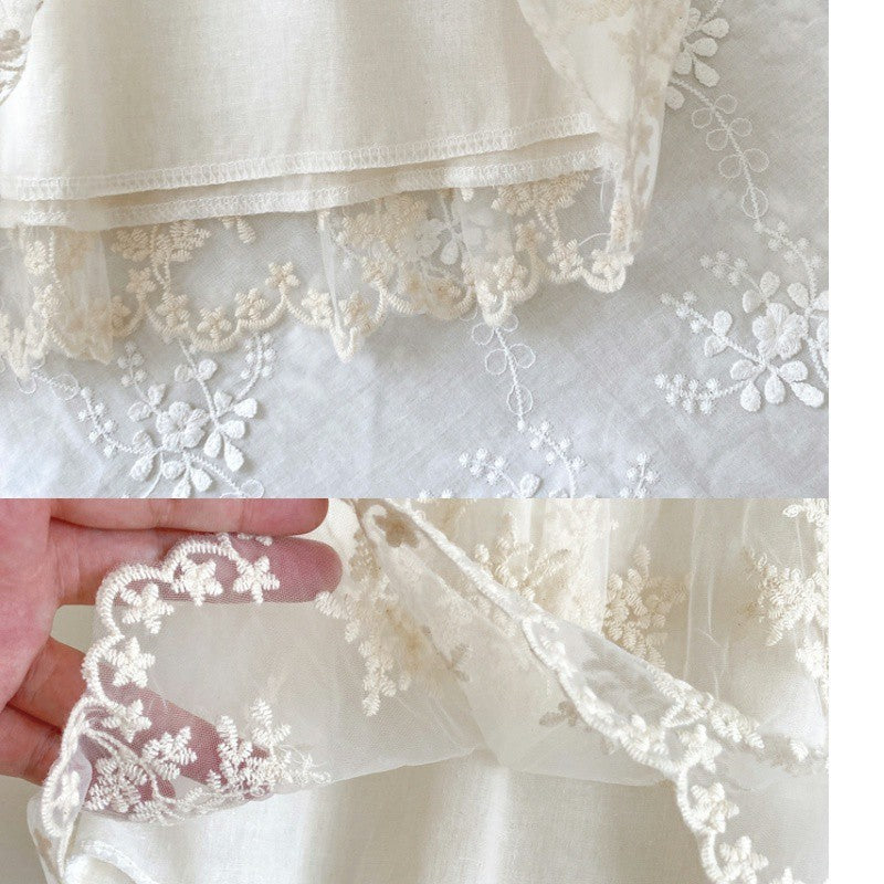 Vestido Infantil de Encaje Floral