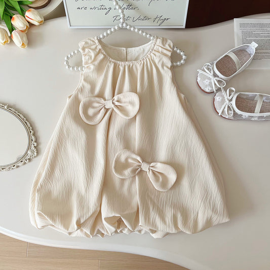 Vestido/Conjunto Infantil Con Lazo