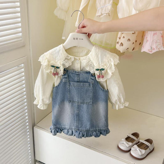Conjunto Infantil Cerezas y Jeans
