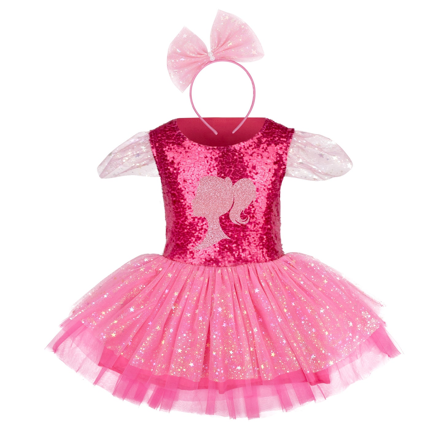 Vestido Infantil Pink Brilhante