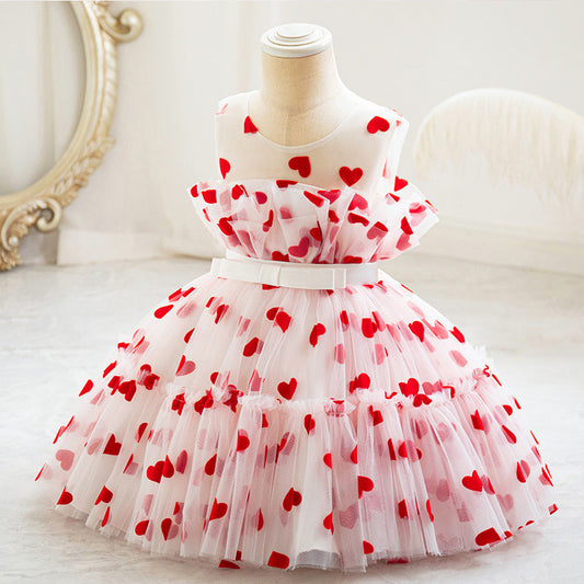 Vestido De Fiesta Infantil Little Hearts