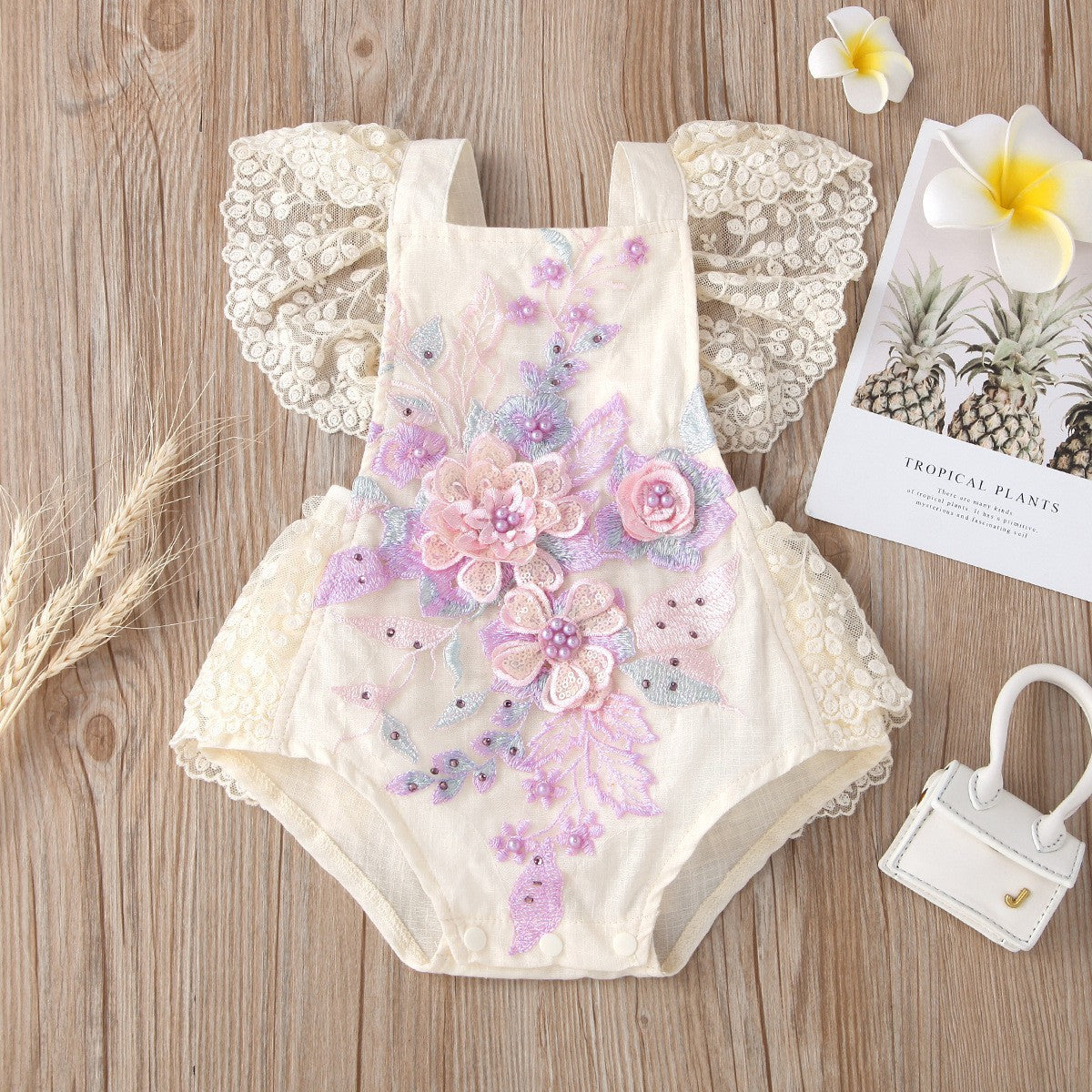 Body infantil de Encaje Floral
