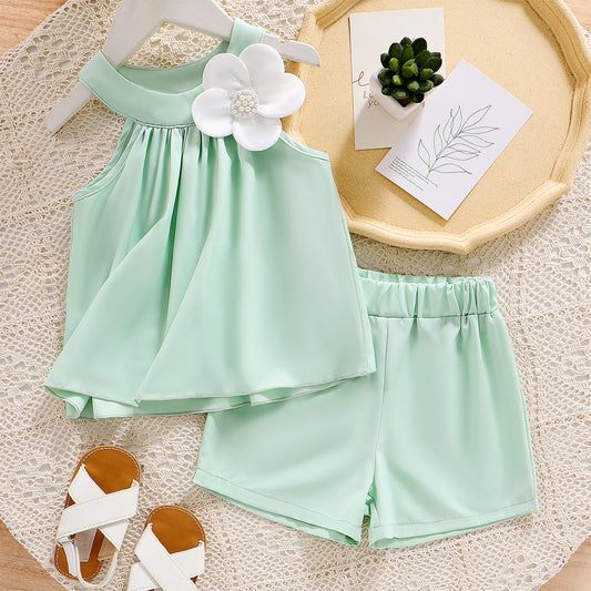 Conjunto de Verano Flores para Niñas