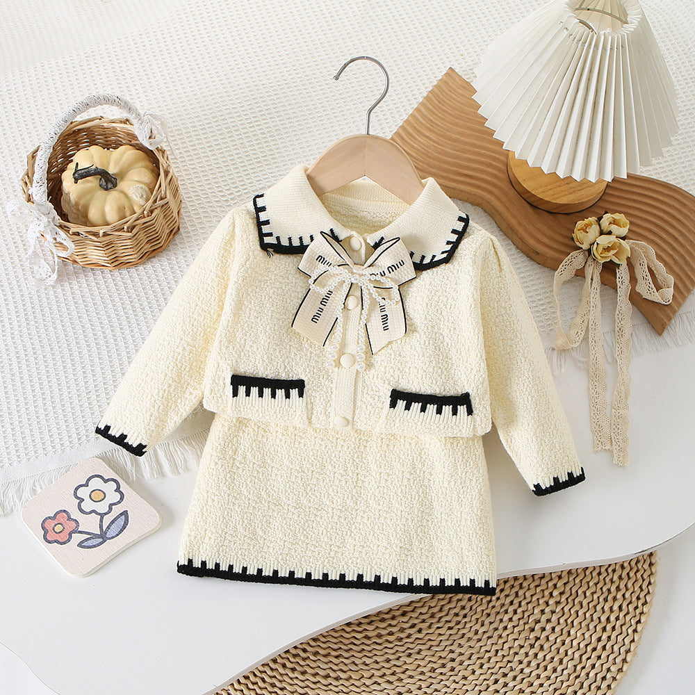 Conjunto de Lazo de Invierno Para Niñas