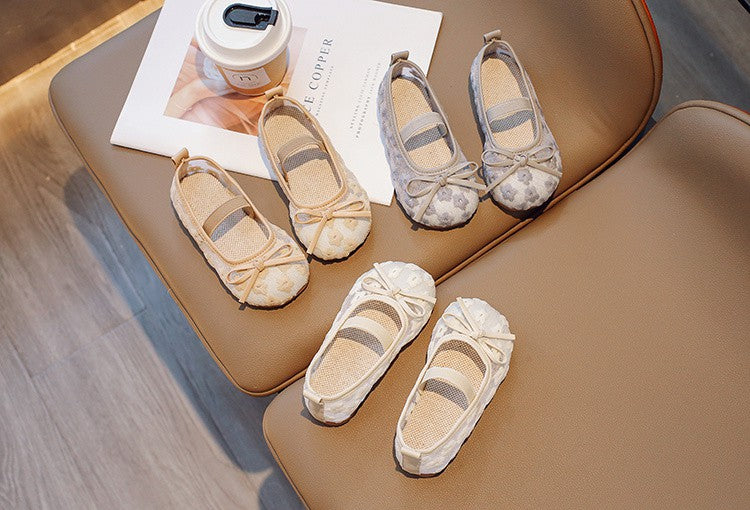 Zapatillas Infantiles Encaje Florecitas