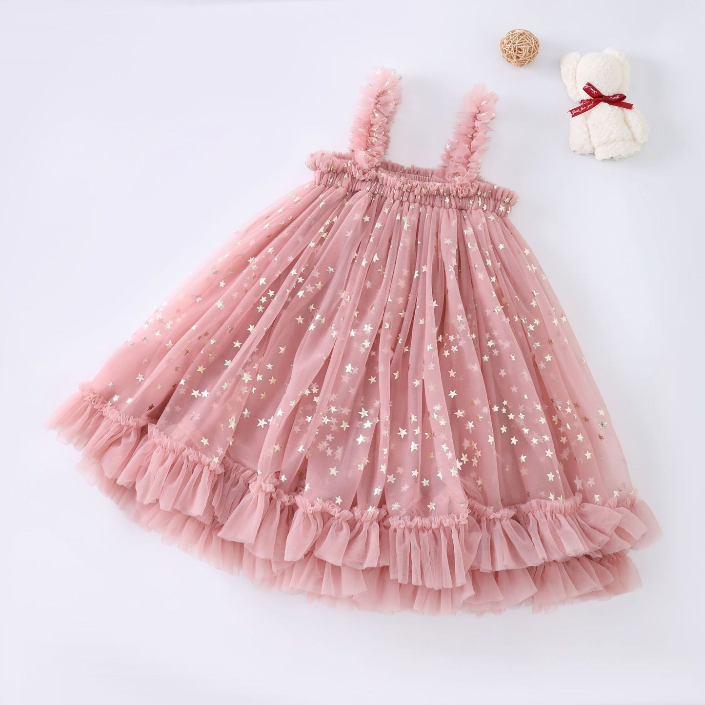Vestido Infantil Tul Estrellas