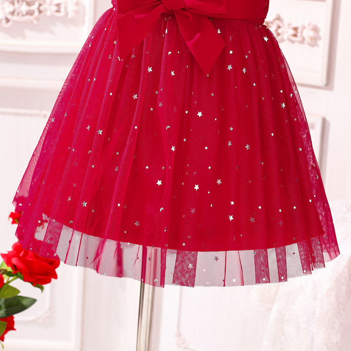 Vestido Infantil Tul Estrellas