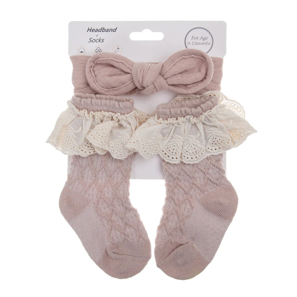 Calcetines + diadema para niñas