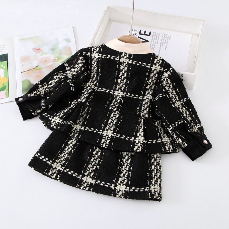 Conjunto de Lazos de Tweed Para Mujer y Niño