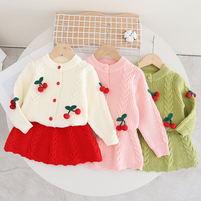 Conjunto infantil de invierno Cerezas