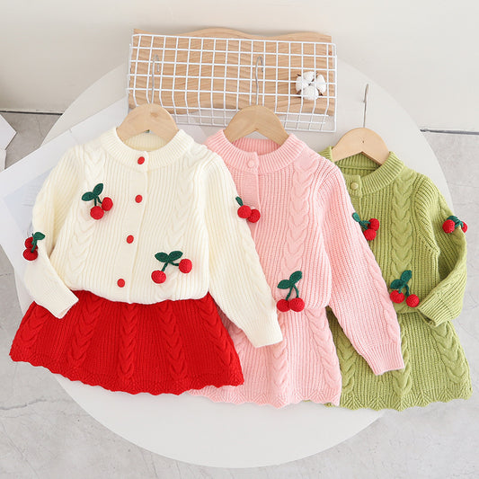 Conjunto infantil de invierno Cerezas