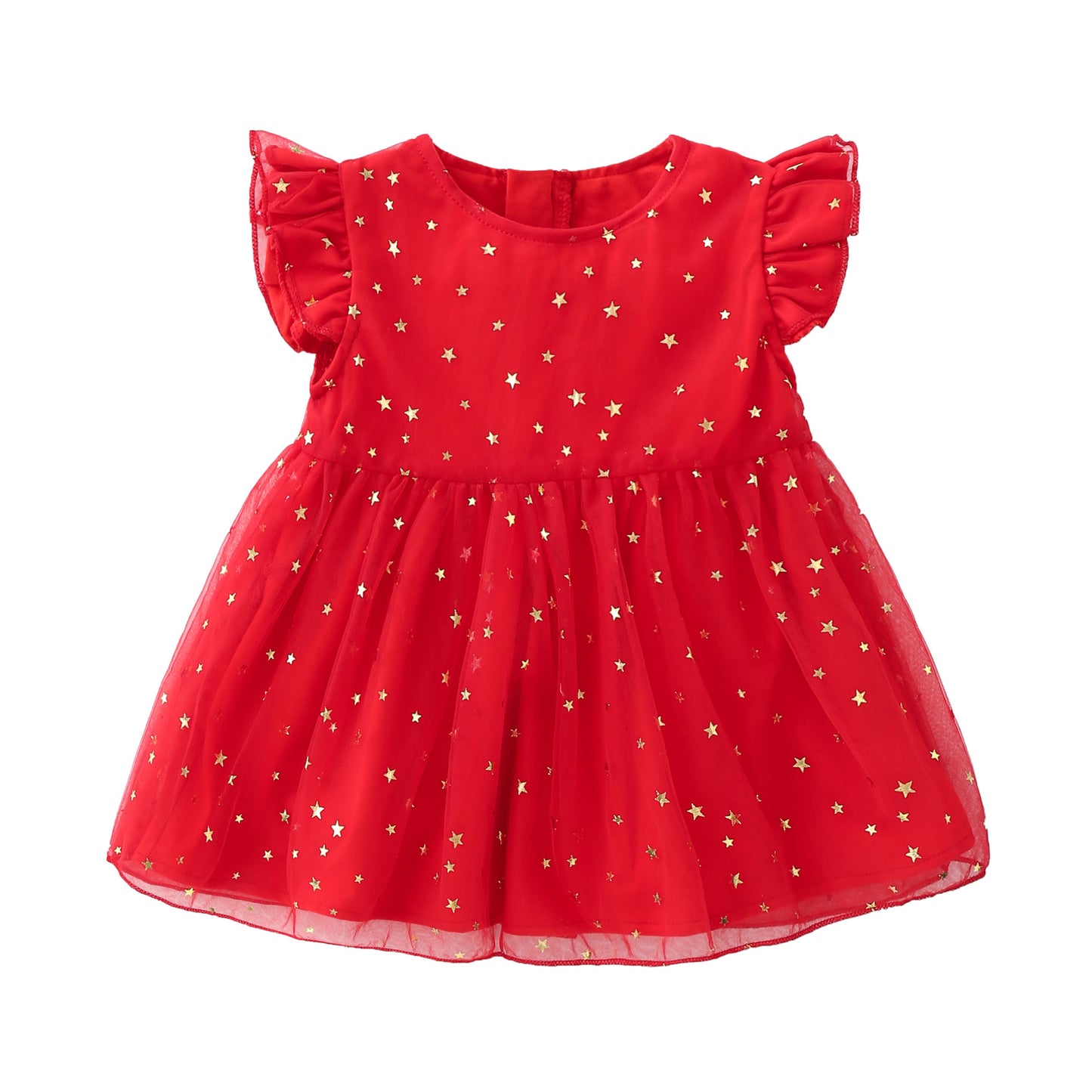 Vestido Infantil Rojo Estrellitas