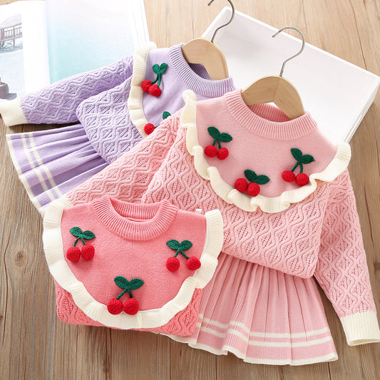 Conjunto de Invierno para Niña con Cerezas
