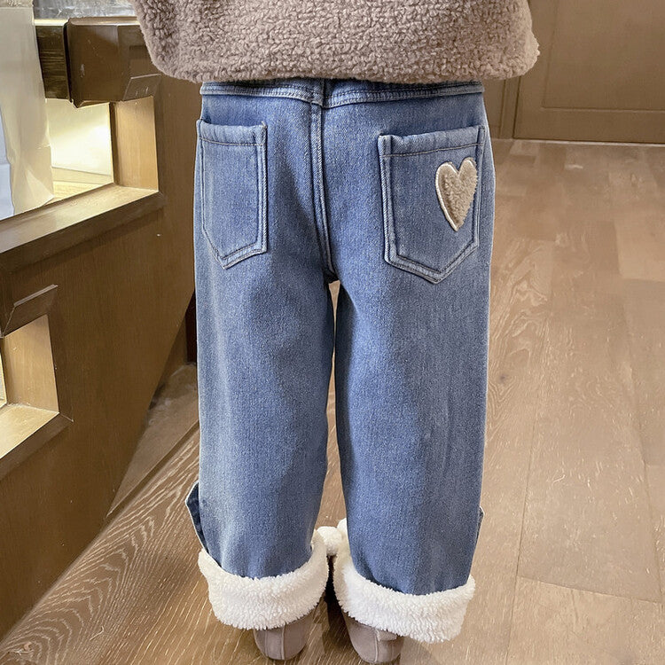 Pantalones Jeans de piel de Corazón para Niños