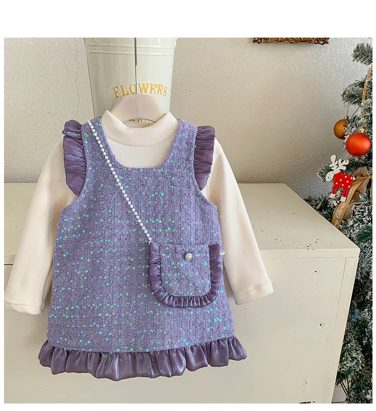 Conjunto Infantil Brillante Invierno/Verano para Niña