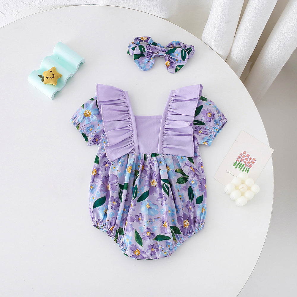 Body Infantil de Encaje Floral