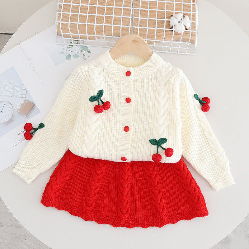 Conjunto infantil de invierno Cerezas