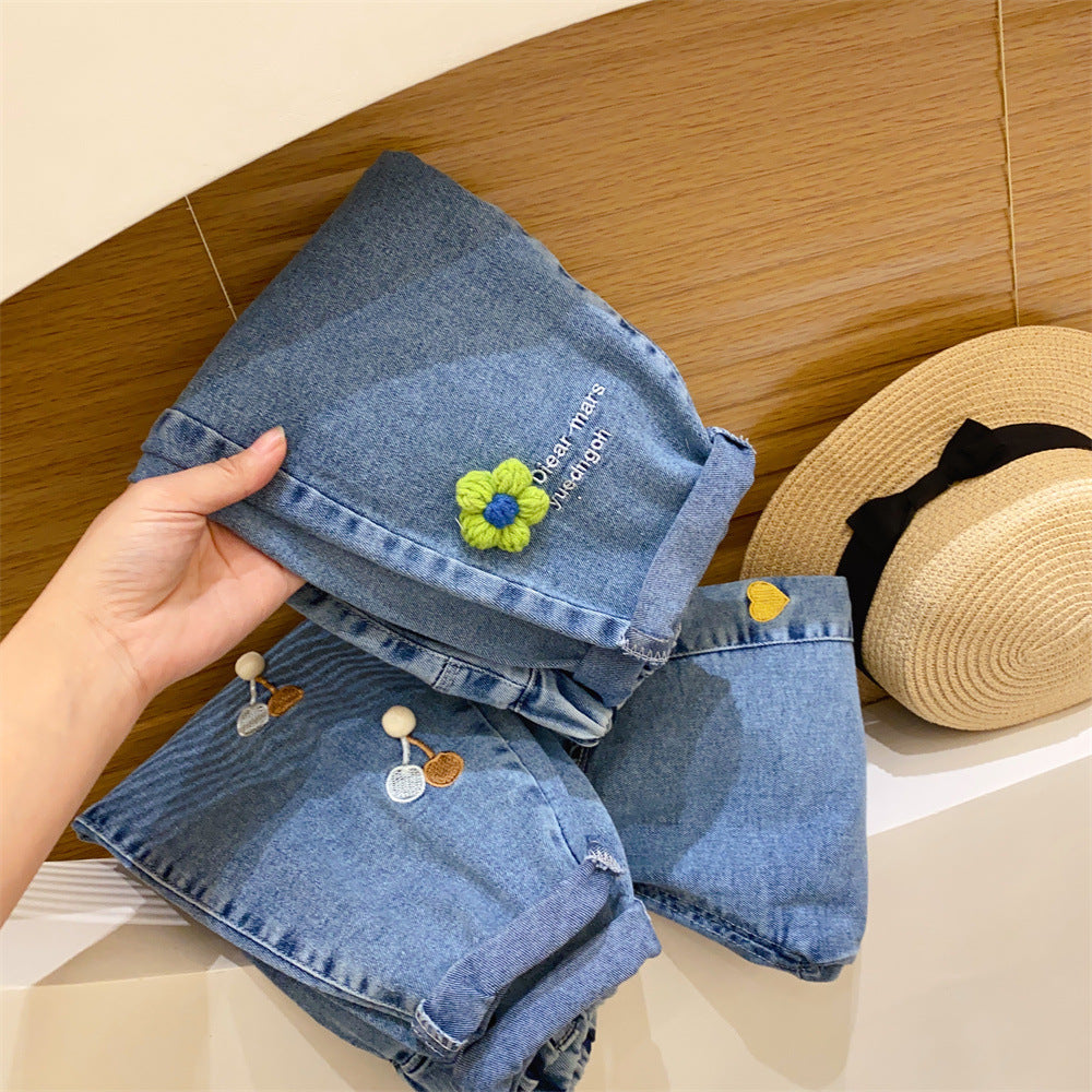 Pantalones Infantiles Flores y Corazoncitos