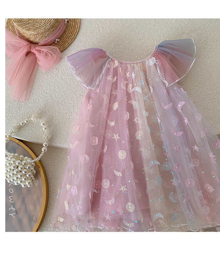 Vestido Infantil Estrellas y Lunas