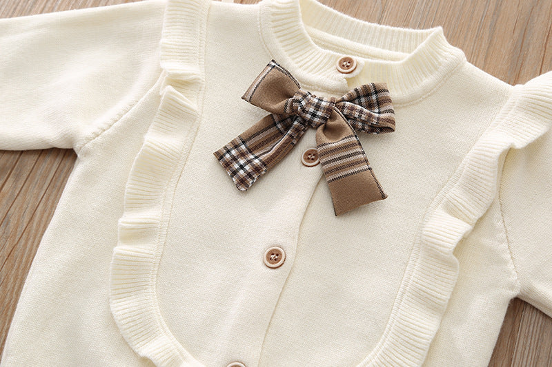 Conjunto de lazo a cuadros para mujer y niño