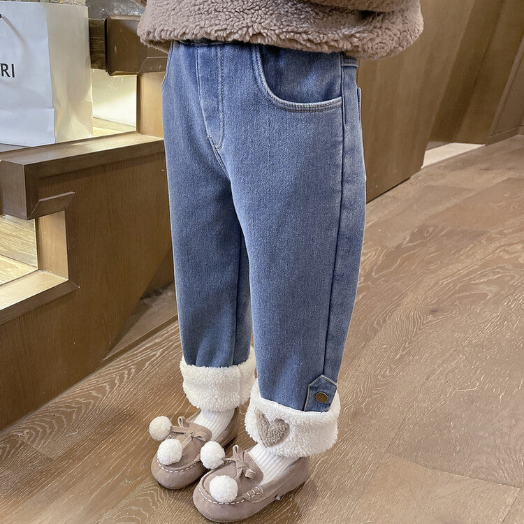 Pantalones Jeans de piel de Corazón para Niños