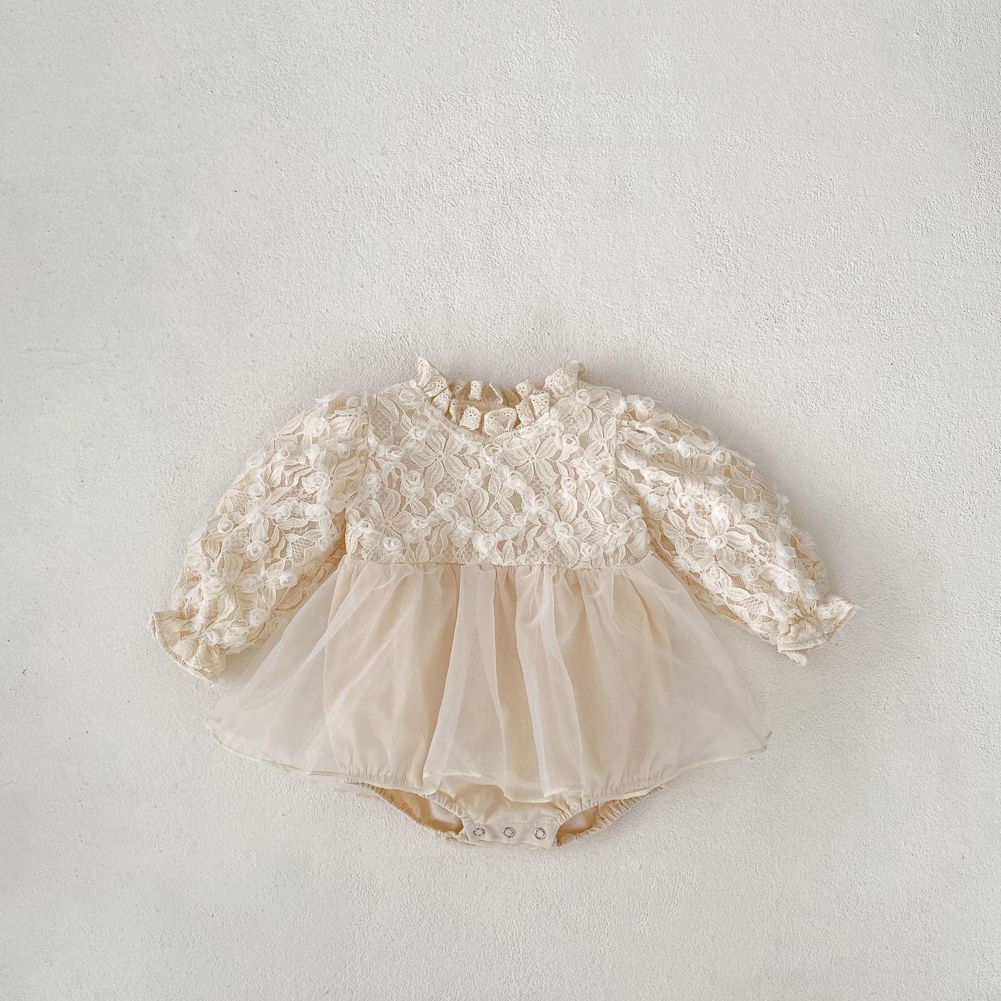 Body de Niña Con Flores y Tul