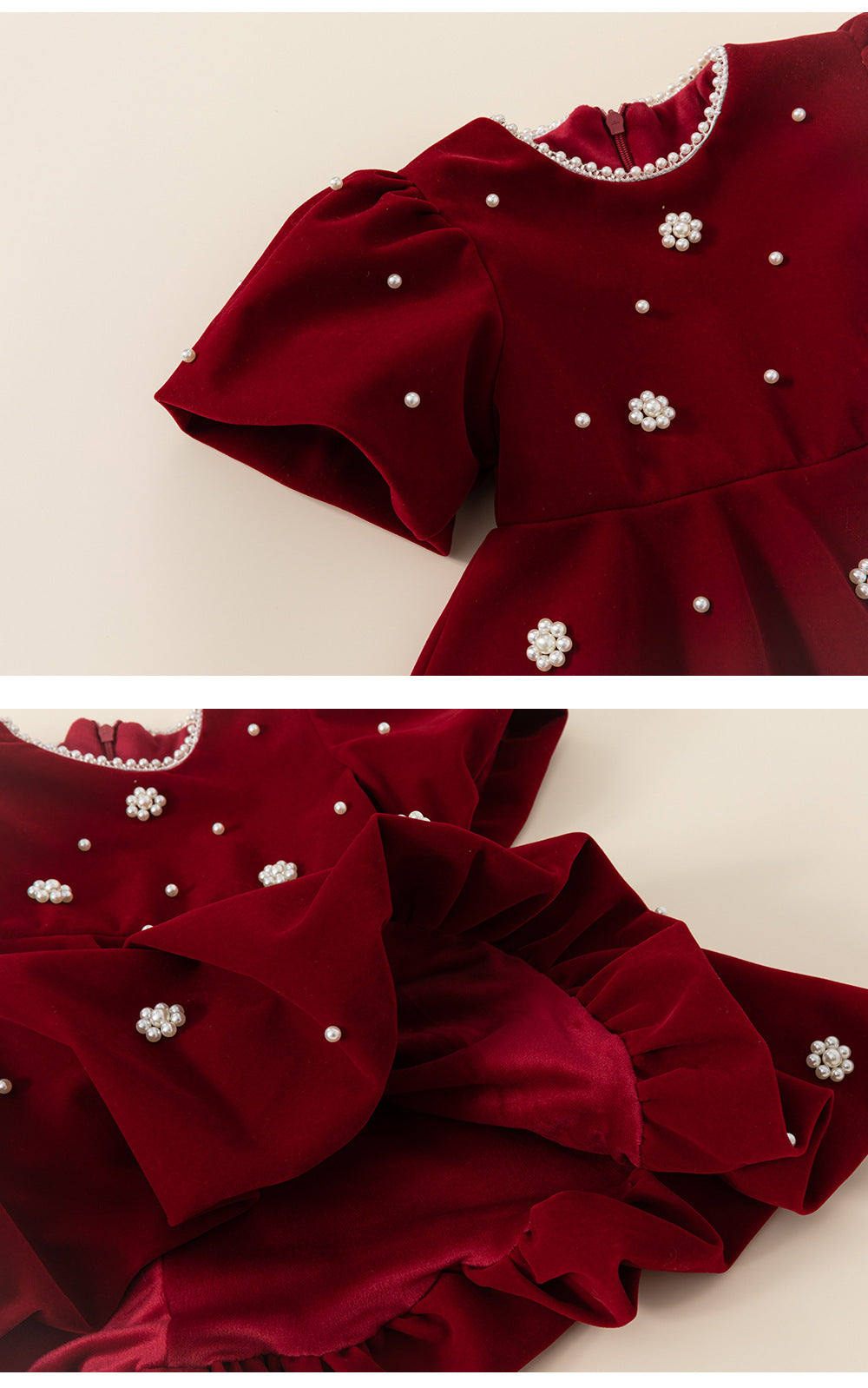 Vestido Infantil Perla Roja