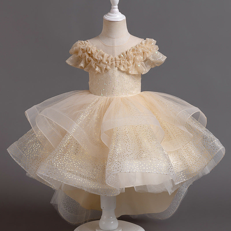 Vestido de fiesta de tul brillante