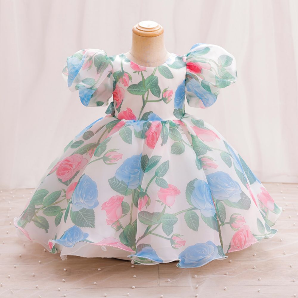 Vestido de fiesta infantil floral