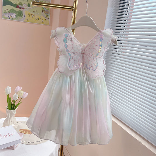 Vestido Infantil Mariposa Degradado