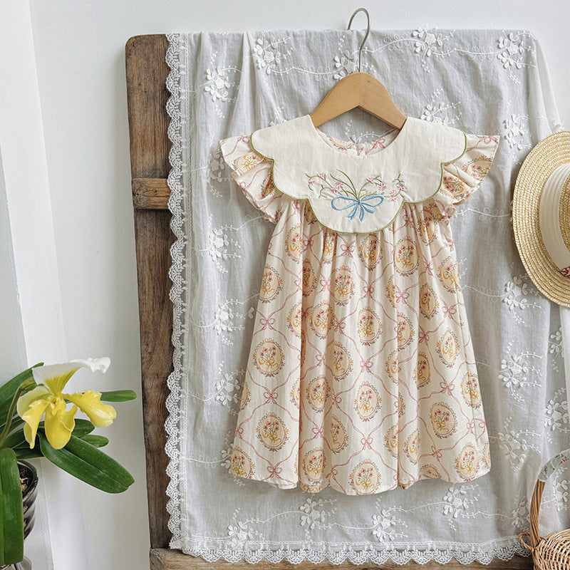 Vestido Infantil Volantes Flores
