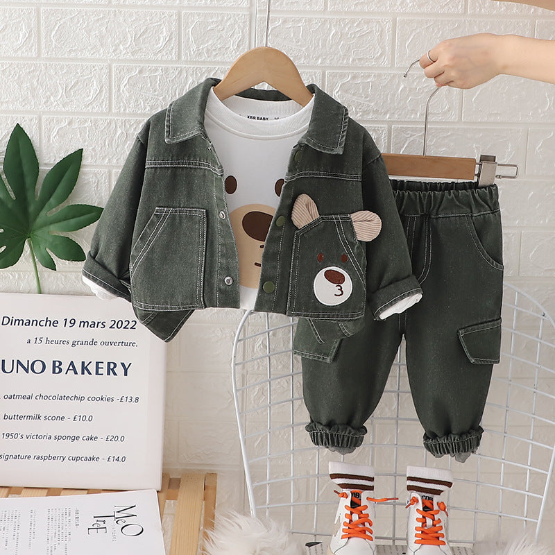 Conjunto de 3 piezas de osito de peluche para niño