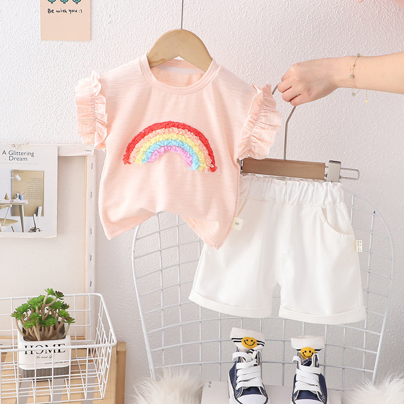 Conjunto Arcoiris de Verano para Niñas