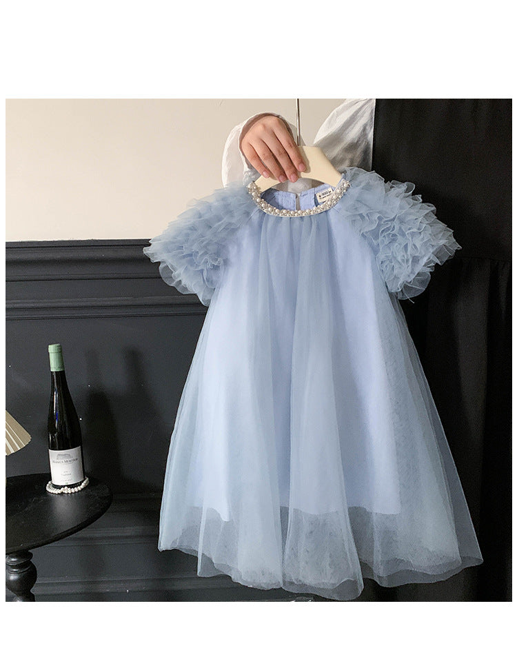 Vestido Infantil Tul Perla