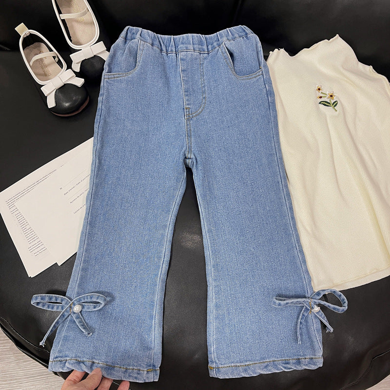 Pantalones con lazo para niños