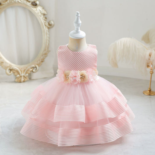 Vestido de Fiesta Infantil Florecitas